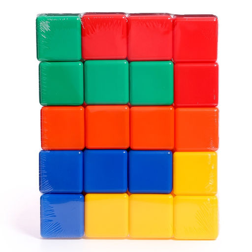 Кубики детские с наклейками, 6 × 6 см, 20 штук, 3+