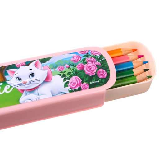 Пенал-футляр пластиковый, 43х200х23 мм, выдвижной, Коты аристократы - Disney фото 3