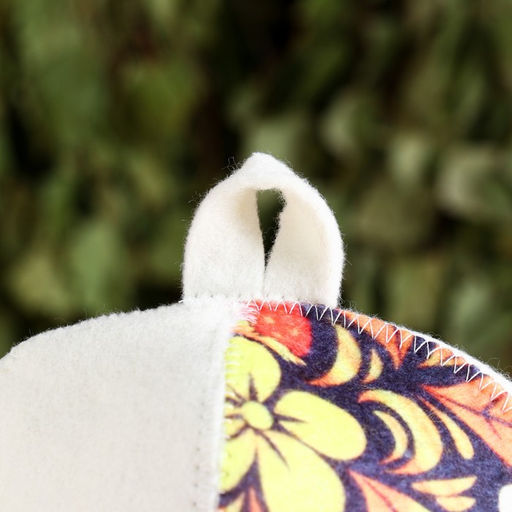 Шапка для бани и сауны, с принтом «Царица», 70% полиэфир, 30% шерсть, «Добропаровъ»