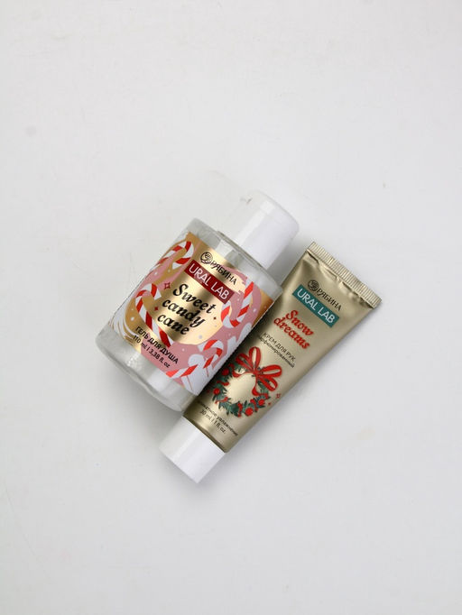 Подарочный набор Happy New Year: гель для душа и крем для рук, Sweet Candy Cane, URAL LAB