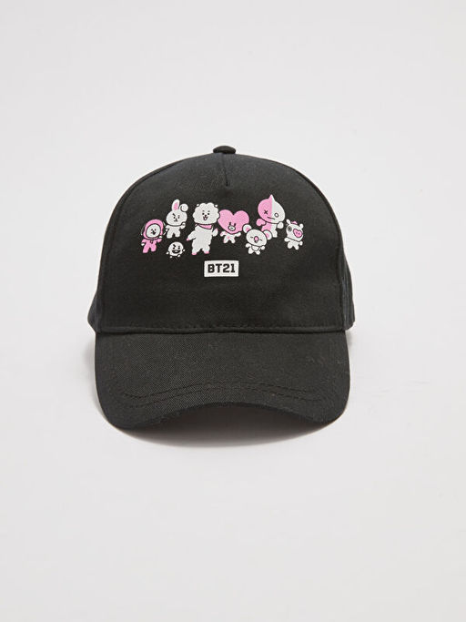 BT21 Lisansl? Bask?l? K?z ?ocuk Kep ?apka