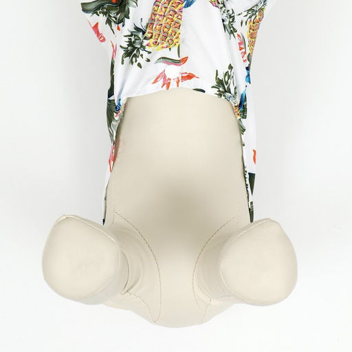 Рубашка для собак Тропики, S (ДС 24, ОГ 30, ОШ 23 см), белая - Simaland фото 5