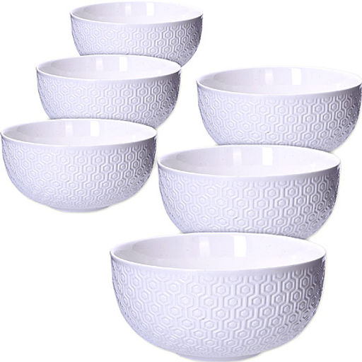 29965 Набор салатниц 6 предметов фарфор LR (х8)