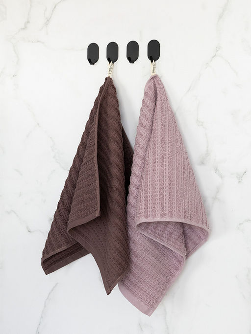 Набор кухонных полотенец 34x70, 2 шт коричневый, лавандовый хлопок