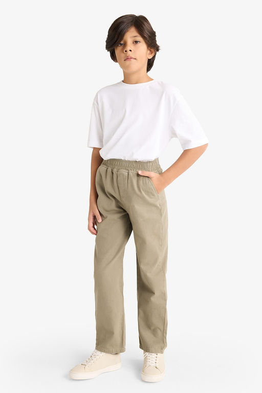 %100 Pamuk Beli Lastikli Gabardin Pantolon Erkek _ocuk - Defacto фото 3