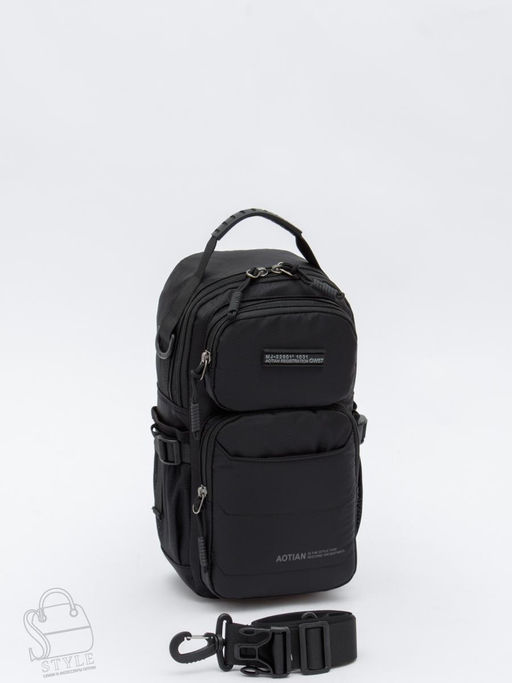 Рюкзак мужской текстильный 15073 black Aotian в Новосибирске