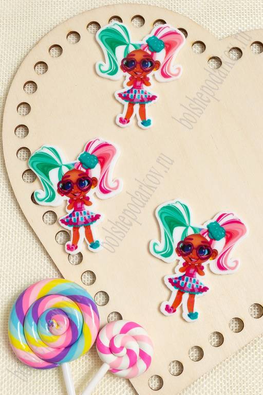 Кабошон-вырубка Девочка 58*47 мм (5 шт) SF-3019, №7