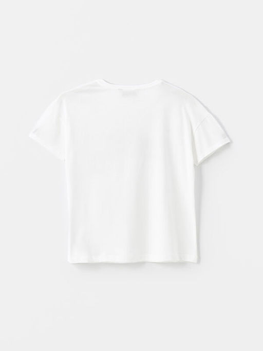 Bisiklet Yaka Bask?l? Kad?n Pijama ?st