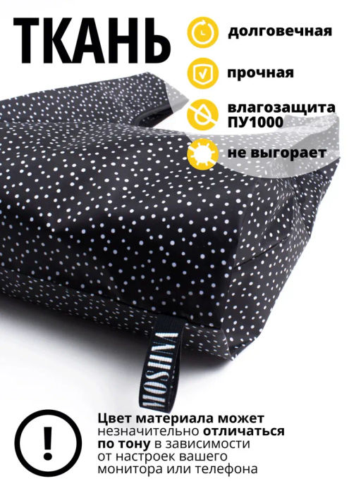 Мод.3, Сумка-майка маленькая Принт (SS3pr). Мелкий горох черно-белый НОВИНКА!!! - Moshna фото 6