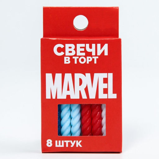 Набор свечей для торта "С Днем Рождения", 8 штук, Мстители