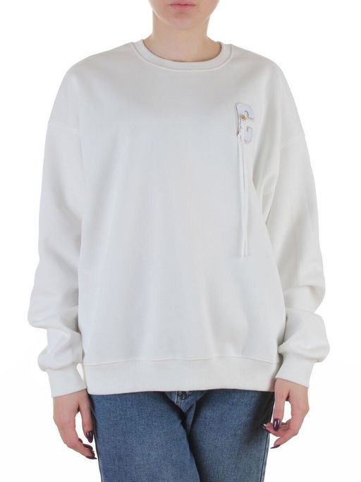 5601 WHITE Свитшот женский (100% хлопок)