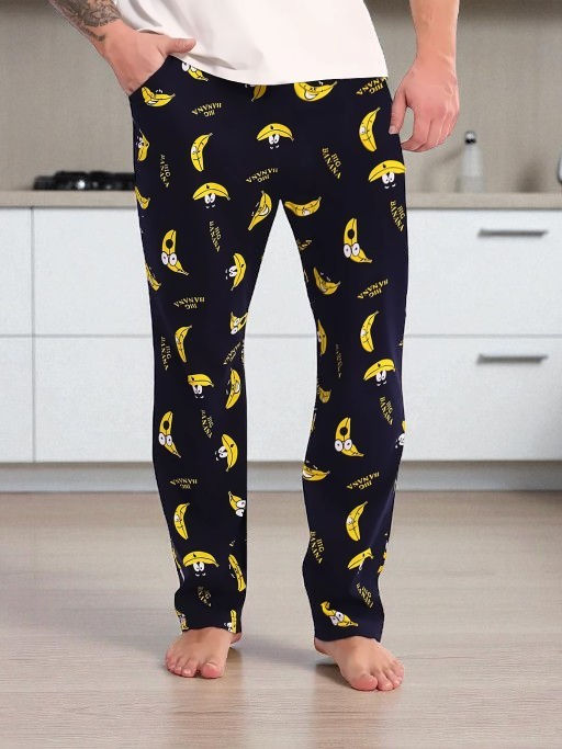 Брюки мужские, цвет синий желтый