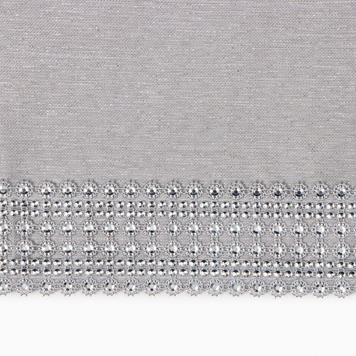 Дорожка на стол Этель со стразами, 50×100 ±5 см, серая, п/э