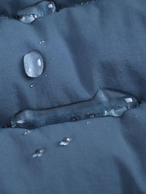 Куртка женская гибридная стёганая с капюшоном с графеновой подкладкой синего цвета 9622_1S