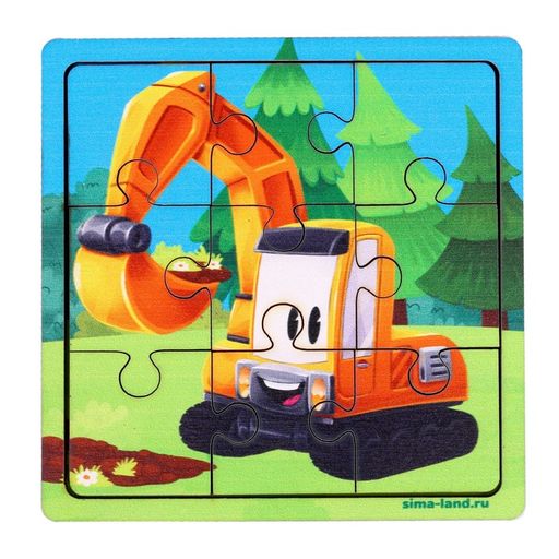Пазл Экскаватор - Лесная мастерская фото 11