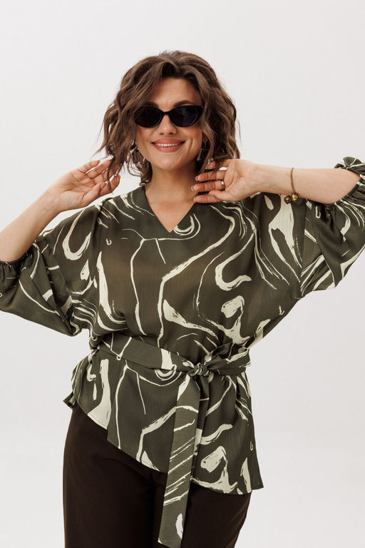 Блуза ANELLI 1665 лесная осока