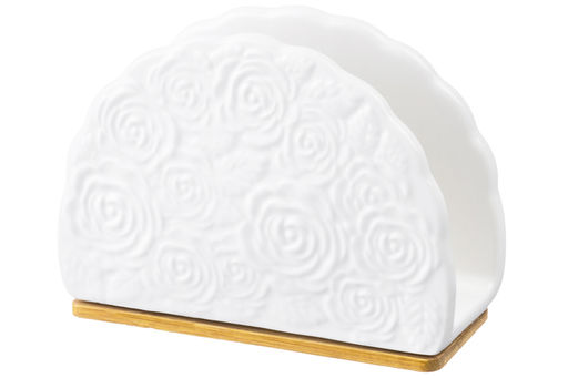 Салфетница 12*5*9 см "Розы" на дер. подставке