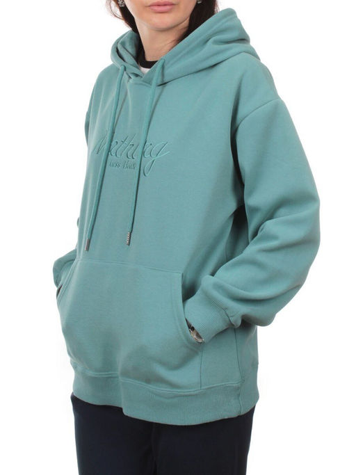 A17 TURQUOISE Толстовка женская с капюшоном (85% хлопок, 15% полиэстер) - Fashion фото 4