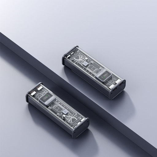 Внешний портативный аккумулятор CRR-29, 20000 мАч, 2USB, 3 А, с дисплеем, быстрая зарядка, серый