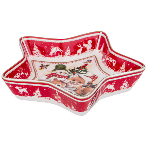 БЛЮДО LEFARD С НОВЫМ ГОДОМ! В ФОРМЕ ЗВЕЗДЫ 17,5Х17,5Х3,5 СМ КРАСНОЕ  фото 4