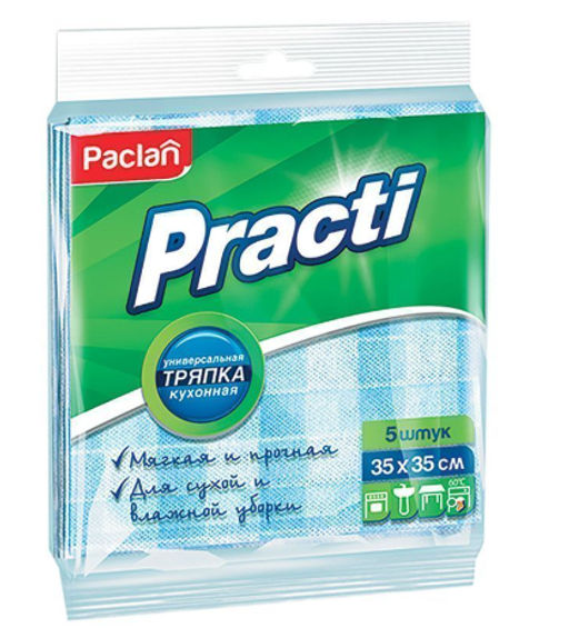 Универсальная тряпка Practi 35x35cm, 5 шт - Paclan фото 2