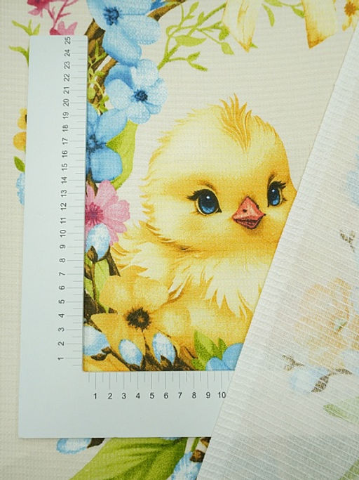 Вафельное полотно (холст) Солнечная Пасха, ш.0.5м, хлопок-100%, 170гр/м.кв, раппорт 63см - Купава фото 4