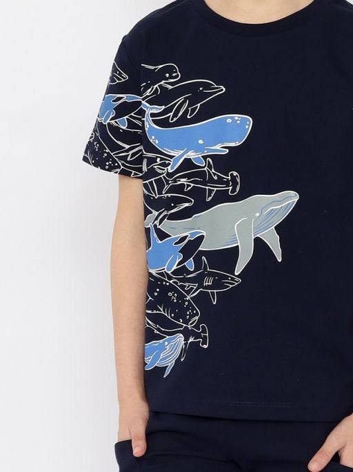 CRB wear/CSKB 63790-41-402 Футболка для мальчика,темно-синий/Ex.Cherubino  фото 4