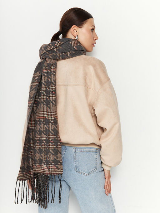 в составе ШЕРСТЬ и КАШЕМИР Большой, мягкий, теплый двусторонний палантин. - Tantino фото 5