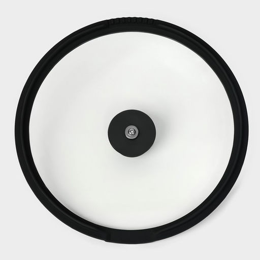 Крышка Magistro, d=26 см, со сливом, с силиконовым ободком и ручкой, жаропрочное стекло