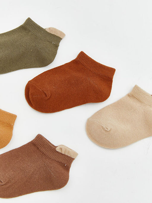 Erkek Bebek D?z Patik ?orap 5li