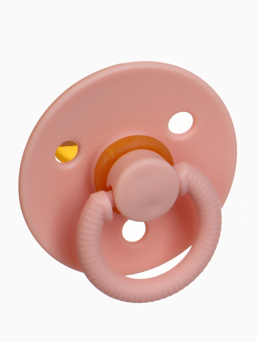 Соски-пустышки, от 0 мес., латекс, классические, в контейнере, набор из 2 шт., персиковый/айвори, M&B