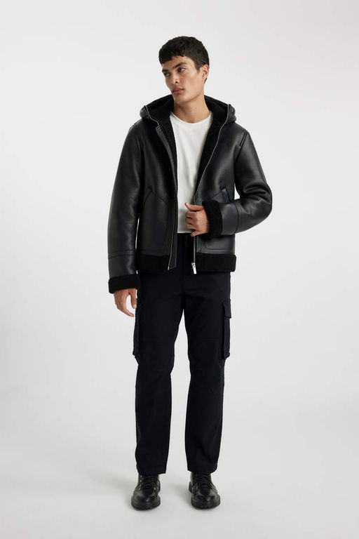 Широкая посадка по фигуре Широкая посадка с нормальной талией Широкие брюки-карго с карманами - Defacto фото 2