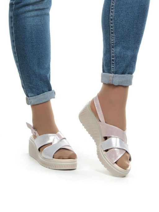 08-EDT60651-20B100M WHITE/GREY Босоножки (натуральная кожа) - Фабричный китай фото 4