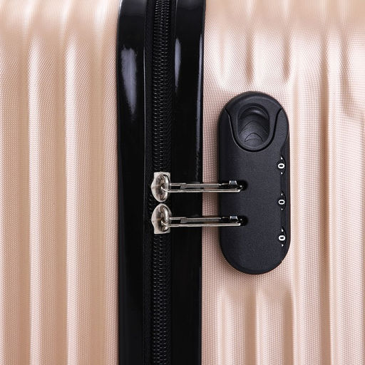 Чемодан малый 20, отдел на молнии, кодовый замок, цвет бежевый - Simaland фото 7