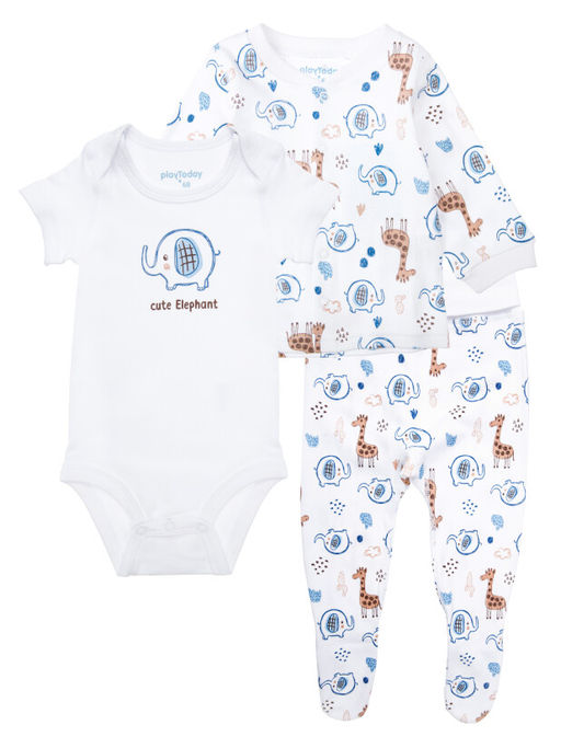 PlayToday / Комплект для мальчика: боди, кофта, ползунки