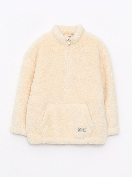 Dik Yaka Basic Uzun Kollu K?z ?ocuk Sweatshirt ve E?ofman Alt? - Waikiki фото 2