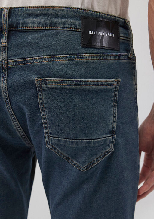 Jake Pro Sport Puslu Indigo Mavi Jean Pantolon