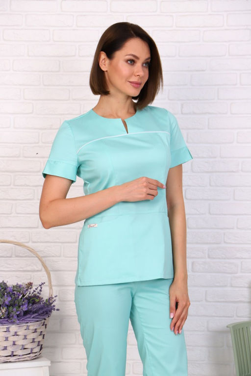 Костюм хирургический 185 CVC. Цвет: мятный - Стильб фото 7