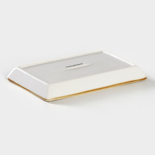 Маслёнка Magistro «Церера», 18×12 см, фарфор, белая