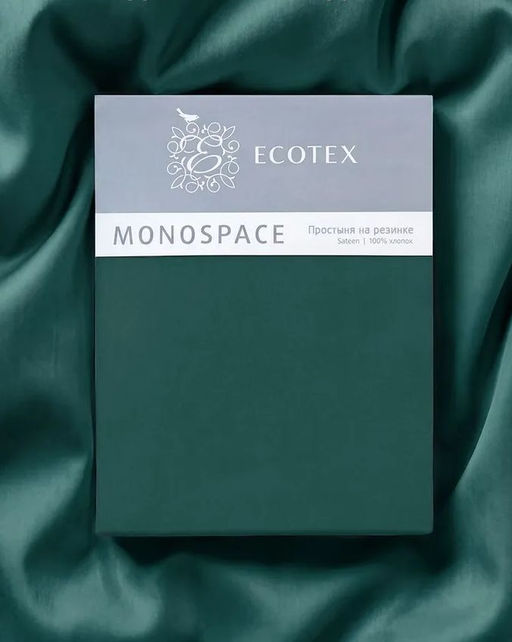 Простыня на резинке 180х200 Моноспейс темно-бирюзовый - Ecotex фото 9