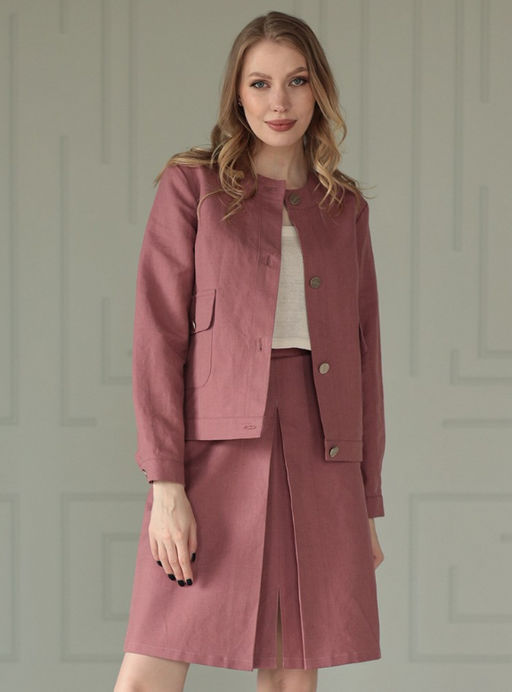 Юбка льносодержащая ткань