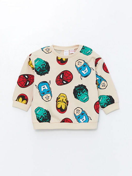 Bisiklet Yaka Spider-Man Bask?l? Erkek Bebek E?ofman Tak?m