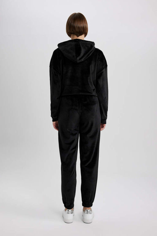 Бархатные спортивные штаны стандартного кроя для джоггеров - Defacto фото 6