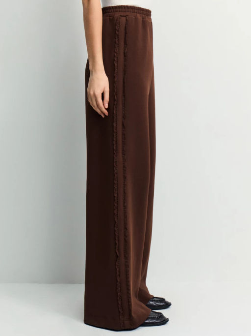 Широкие брюки из хлопка с кружевом / Zarina