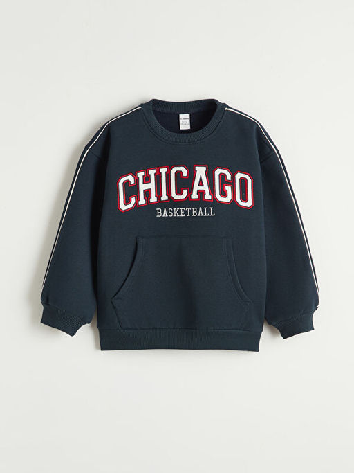 Chicago Nak??l? Erkek ?ocuk Kal?n Sweatshirt
