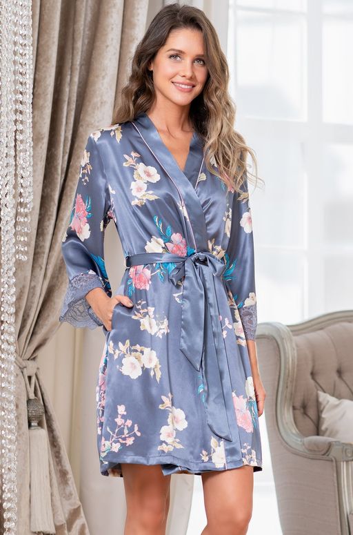 HENRIETTA 3763 Классический запашной халат Mia-Amore