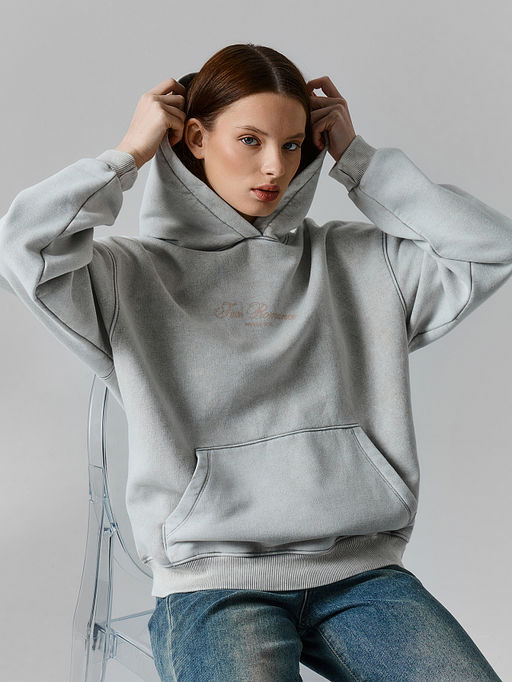 Теплое худи женское серое с начесом - Mark formelle фото 6