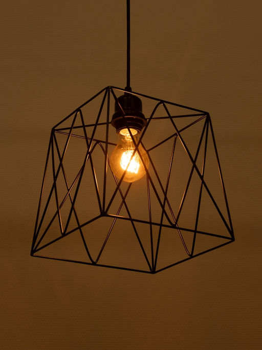 Светильник подвесной 1117/1, E27, 40 Вт, 22.5×70 см, чёрный