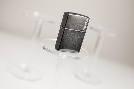 Зажигалка ZIPPO Логотип с темно-серым покрытием | Logo Gray Dusk 28378ZL  фото 7