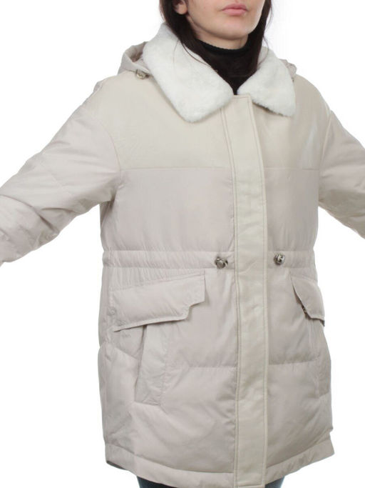 M24-212 LT. BEIGE Куртка демисезонная женская (100 гр. холлофайбер) - Fashion фото 2
